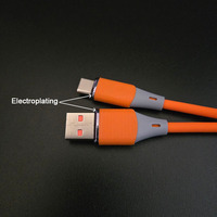 Cables USB a de 8 Pines de Silicona Súper Suaves, Reutilizables, Duraderos, Antiincrustantes y Libres de Enredos