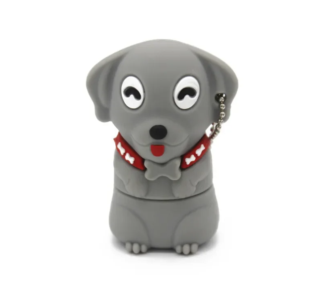 Cute Dog USB Flash Drives 64GB Cartoon Pen Drive 32GB Creative Gifts for Children Memory Stick 16GB Free Key Chain U Disk