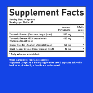Cápsulas de Cúrcuma y Curcumina OEM ODM, 95% Curcumina, Jengibre y Pimienta, Apoyo para las Articulaciones, Digestión, Antioxidante, Cápsulas para el Bienestar - Product Image 2