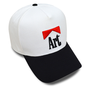 หมวกกีฬาหมวกเบสบอลผ้าฝ้าย5แผงรูปมงกุฎสูงโลโก้ปักลาย3D แบบกำหนดเอง - Product Image 5