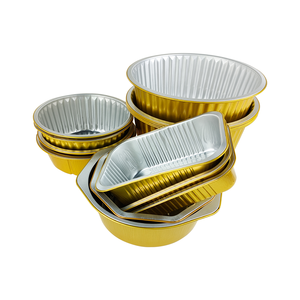 Barquette rectangulaire dorée de 930 ml, micro-ondable, pour emballage alimentaire, en aluminium, boîte à lunch - Product Image 5