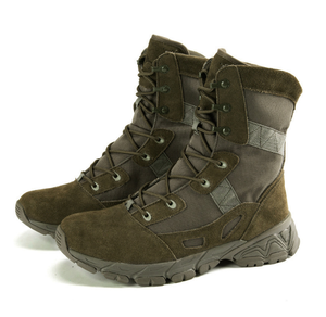 TSB1016 Light Weight <b>Hiking</b> Mounting Sports Ranger STock Wholesales Desert Anti Stab Dark Green Cow Leather Suede Desert <b>Boots</b> - Product Image 2