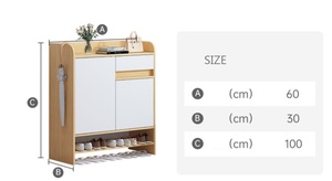 Esquinero de alta calidad para zapatos, organizador de calzado con puerta, armario para sala de estar, gran oferta - Product Image 3