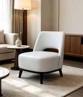 Fauteuil lounge en tissu sur mesure à dossier haut, chaise individuelle pour hôtel, réception, consultation commerciale et projets