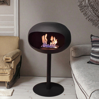 Poêle à bioéthanol de haute qualité, autoportant, pour jardin, cour, intérieur, foyer, chauffage, foyer, cheminée