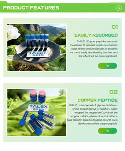 Péptido de Cobre GHK-Cu 99% para el Cuidado de la Piel, Polvo Liofilizado de Cobre Azul GHK-Cu - Product Image 4
