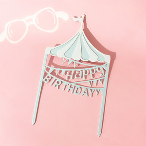 Adornos acrílicos para pasteles con diseño de miel y dulzura, para feliz cumpleaños, carpa de circo, en colores rosa, azul, negro, dorado, amarillo y morado, decoraciones para fiestas. - Product Image 3