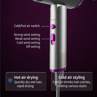 Sèche-cheveux ionique professionnel pliable 2400W avec diffuseur, alimenté par batterie, pour hôtels, foyers, voitures, camping-cars et utilisation en extérieur