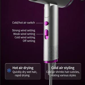 Sèche-cheveux ionique professionnel pliable 2400W avec diffuseur, alimenté par batterie, <span class=keywords><strong>pour</strong></span> hôtels, foyers, voitures, camping-cars et utilisation en extérieur - Product Image 4