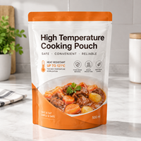 Sachet Doypack imprimé personnalisé de qualité alimentaire avec fermeture éclair, résistant aux hautes températures, pour cuisson Moi Moi, vente en gros usine