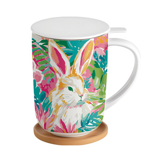 Vajilla personalizable para FESTIVAL DE Pascua, tazas de cerámica con tapa y asa para tu café o té matutino - Product Image 1
