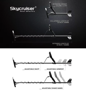 Détecteur d'or longue portée 24K Skycruiser pour la prospection de trésors, détecteur de métaux professionnel étanche pour pépites d'or - Product Image 3