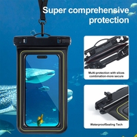 Pochette universelle étanche pour téléphone de 6.9 pouces IPX8 sac sec étanche flottant vacances natation plage voyage essentiel