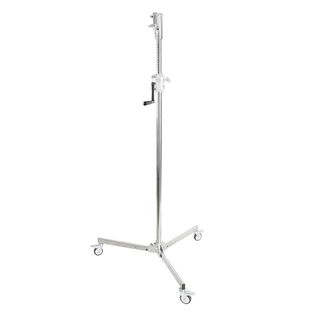 Heavy Duty Crank-Operated Light Stand,Rolling Wheeled Base Studio Light Support for Film TV Photo Equipment