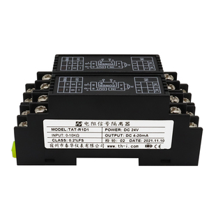 Isolateur de signal de résistance 0-100K, entrée 4-20mA, sortie 1500V, isolation, montage sur rail DIN, alimentation DC24V pour l'automatisation industrielle - Product Image 1