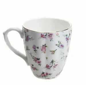 Wholesale Small Fresh Ceramic Mugs Customized Creative Gifts Bone China Office Pumpkin Cups