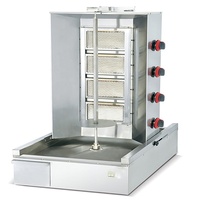 Machine à kebab Doner électrique à gaz à rotation automatique Shawarma commercial pour restaurant 2 3 4 5 brûleurs Machine à barbecue turque