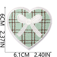 Patchs brodés Cœur Menthe Chocolat Vert Pastel Rose, thermocollants et à coudre, pour vêtements, sacs, appliques DIY, esthétique mignonne