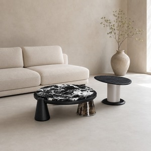 <span class=keywords><strong>Table</strong></span> basse ronde Evelyn en marbre italien, style minimaliste et sophistiqué, choix de l'<span class=keywords><strong>artiste</strong></span> moderne, idéale pour les petits salons - Product Image 4
