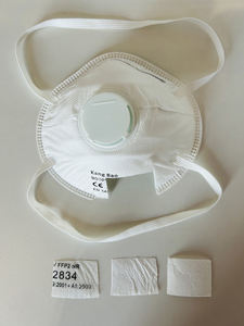 Máscara de protección de Seguridad Industrial a prueba de polvo transpirable <span class=keywords><strong>FPP2</strong></span> forma de copa con correas de cabeza de válvula máscara de Nariz de media cara para lijar - Product Image 3