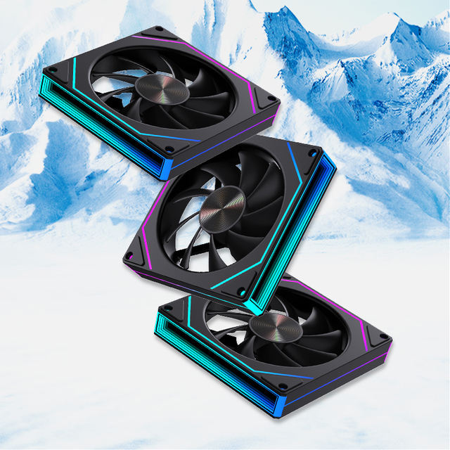 Lovingcool PWM 5V ARGB CPU Cooling Fan 4Pin 12V Smart Speed Control Motherboard Sync RGB Lighting for PC Case/Radiator