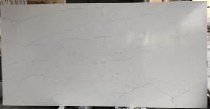 Losas blancas artificiales de cuarzo de alta calidad para encimeras de cocina Imitaciones Fondo de pared de mármol Losas de mármol artificial - Product Image 6