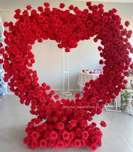 Arco de Corazón Artificial para Decoración de Escenarios, Arreglo 5D, Arco de Corazón con Flores para Decoración de Bodas - Product Image 2