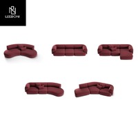 Canapé minimaliste moderne, canapé contemporain pour salon, ensemble de canapés modulaires sectionnels, meubles de salon, canapé incurvé en tissu