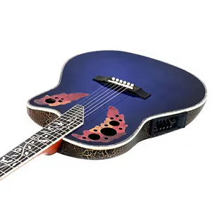 Ovation fabricantes de violão barato oem guitarra com 4-band eq violão acústico elétrico