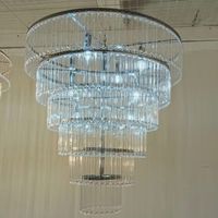 Lustre en cristal multicouche pour mariage, bar à glace, suspension en acrylique, décoration de plafond pour scène de mariage coréen