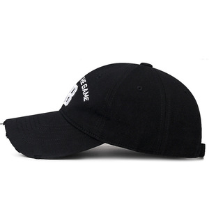 Baseball Cap Unisex Black Embroidered 28 Enjoying The Game Sun Protection Outdoor Casual Canvas Hat - Product Image 2