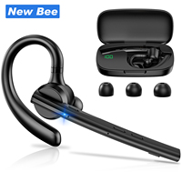 Earpiece Nirkabel Bisnis Warna Kustom OEM Qualcomm V5.1 Headset Satu Sisi untuk Panggilan Telepon Kantor