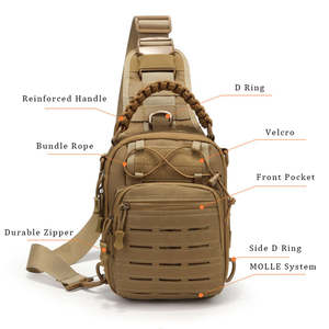 男性用スポーツバッグ戦術的シングルショルダーバックパックMolleオックスフォードデザインポリエステルライニングファッションスタイル男性用 - Product Image 2