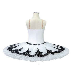 Tutu <span class=keywords><strong>de</strong></span> ballet Paquita noir et blanc semi-professionnel pour filles, jupe plate pour spectacle sur scène, costume <span class=keywords><strong>de</strong></span> compétition, tenue <span class=keywords><strong>de</strong></span> <span class=keywords><strong>danse</strong></span> - Product Image 3
