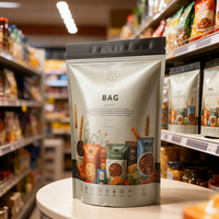 Sacs d'emballage écologiques, sachets autoportants, emballages alimentaires, sacs en aluminium anti-humidité pour fruits secs, noix, chocolats