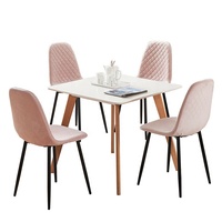 Nouvelle chaise de salle à manger en velours rembourrée moderne