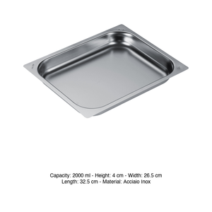 ถาดอบสแตนเลส GN 1/2 32.5 × 26.5 × 4 ชม. ซม., 580 กรัม, ฐานแบน Inox Inox Macel - Product Image 3