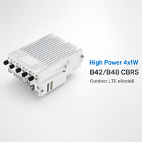 Estación Base ENodeB 4G LTE para Exteriores de Doble Portadora 4x1W B42 B48 CBRS TDD, Velocidad Máxima de 290Mbps, Solución de Red Central Integrada, IP66