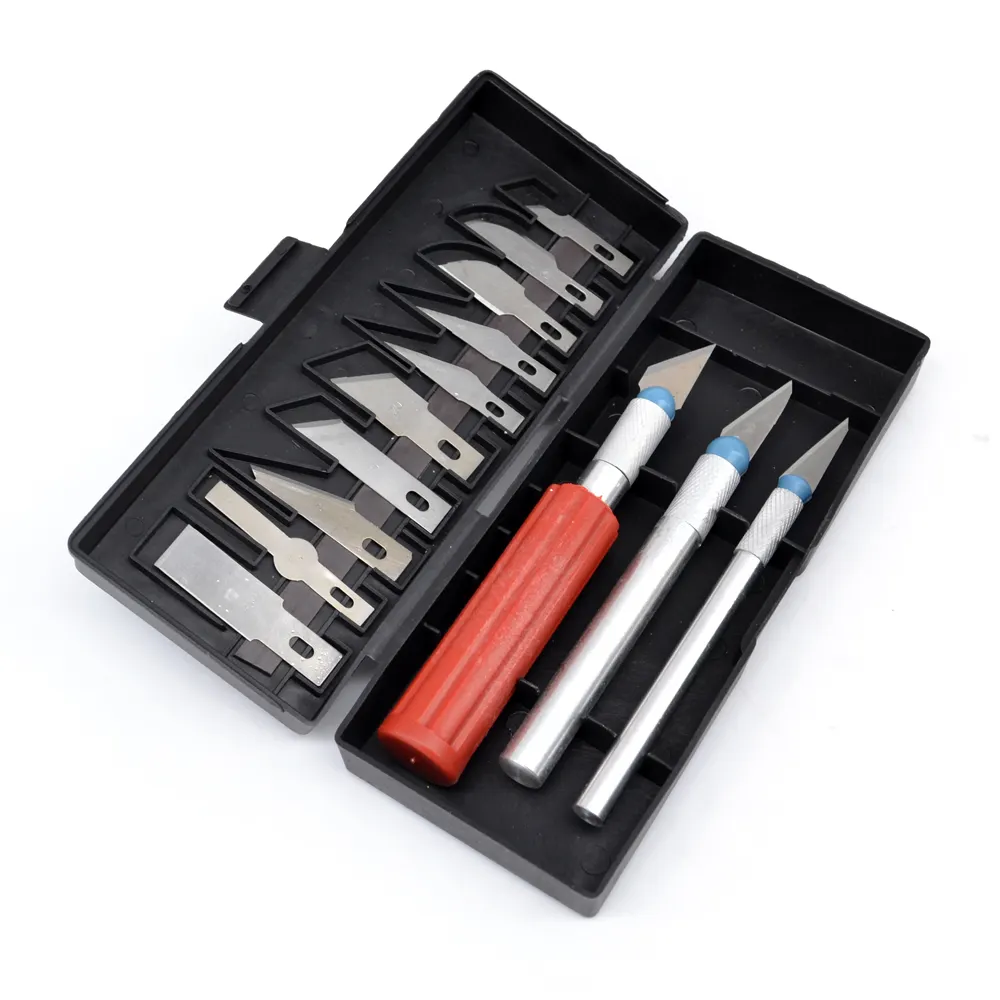 Set of 13 Multi-function Precision Hobby Knife Set for DIY Woodworking cutting tools