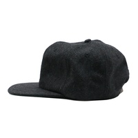 Conception personnalisée 6 panneaux feutre logo papa casquettes laine mélangée bracelet en cuir boucle en métal laine chapeaux non structurés papa chapeaux