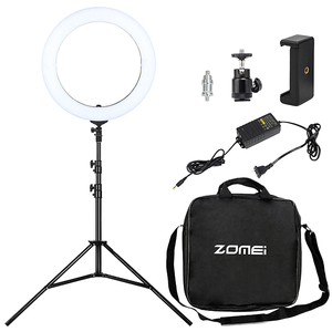 Lumière Annulaire LED Dimmable 26cm/10 Pouces pour Selfie, Lampe de Photographie en Plastique pour Téléphone Mobile et Vidéo en Direct, Multi-Fonctionnalités - Product Image 1
