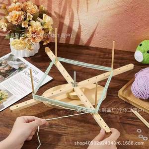 <b>Wooden</b> Yarn Winder Portable Spinning Rack Handmade <b>Craft</b> Tool For Yarn <b>Ball</b> Shaping - Product Image 2