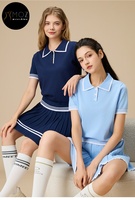 Ensemble de robe de tennis polo respirante et à séchage rapide de qualité supérieure - Style Old Money, jupe fluide en deux pièces, golf, tennis, vêtements de sport personnalisés pour femmes