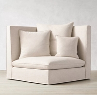 Ensemble de meubles modernes de luxe de style américain pour salon, canapé modulaire en tissu tissé en forme de U, canapés Sigma personnalisés