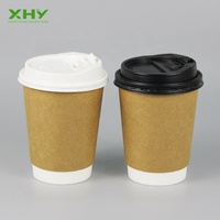 Papier à Double paroi en papier Kraft brun, pièces, usage unique, importé, personnalisé, pour café chaud
