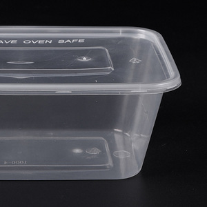 Boîte à lunch jetable en PET <span class=keywords><strong>micro</strong></span>-ondable avec bord renforcé et base plate pour les repas à emporter au bureau - Product Image 3