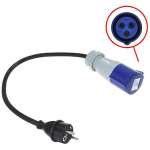 Enchufe CEE a enchufe Schuko adaptador de conector de cargador EV 3x1,5mm <span class=keywords><strong>Cable</strong></span> de extensión de alimentación - Product Image 2