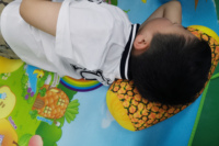 Oreiller cylindrique portable anti-bactérien avec motif de fruits personnalisé, rempli de micro-perles à 100%, soutien du cou, coussin de sommeil tubulaire