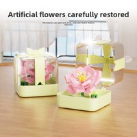 Nuevo Set Educativo de Bloques de Construcción de Plástico DIY para Niños, 40 Piezas, Ramas de Flores Individuales, Modelo de Ramo Decorativo