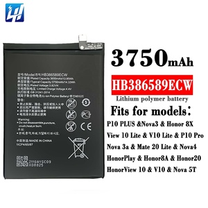 <span class=keywords><strong>แบ</strong></span><span class=keywords><strong>ต</strong></span>เตอรี่ลิเธียมโพลิเมอร์3.82V 3750mAh สำหรับ Huawei P10 Plus Honor Hb386589Ecw 8X โรงงานจีน - Product Image 6